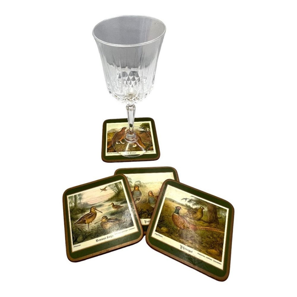 Pimpernel Jagd Fasan Photograph Vintage Pheasant Coasters Set of Four England